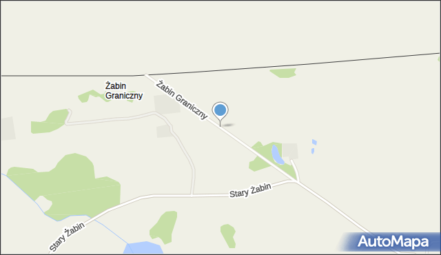 Żabin Graniczny, Żabin Graniczny, mapa Żabin Graniczny