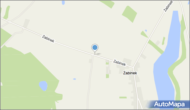 Żabinek gmina Wierzchowo, Żabinek, mapa Żabinek gmina Wierzchowo