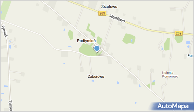 Zaborowo gmina Izbica Kujawska, Zaborowo, mapa Zaborowo gmina Izbica Kujawska