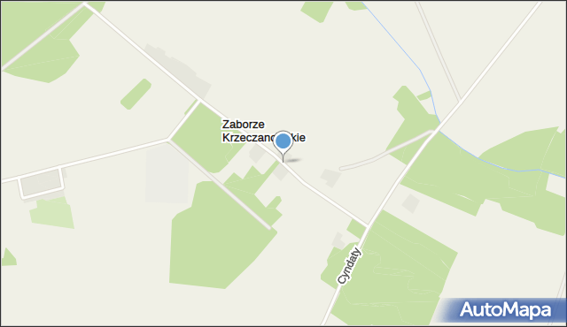 Zaborze Krzeczanowskie, Zaborze Krzeczanowskie, mapa Zaborze Krzeczanowskie
