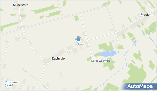 Zachybie, Zachybie, mapa Zachybie