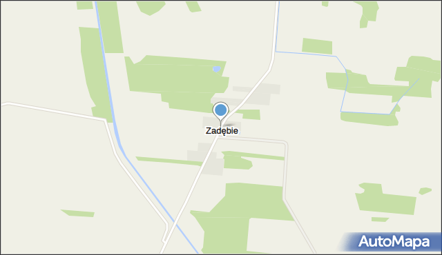 Zadębie gmina Dębowa Kłoda, Zadębie, mapa Zadębie gmina Dębowa Kłoda