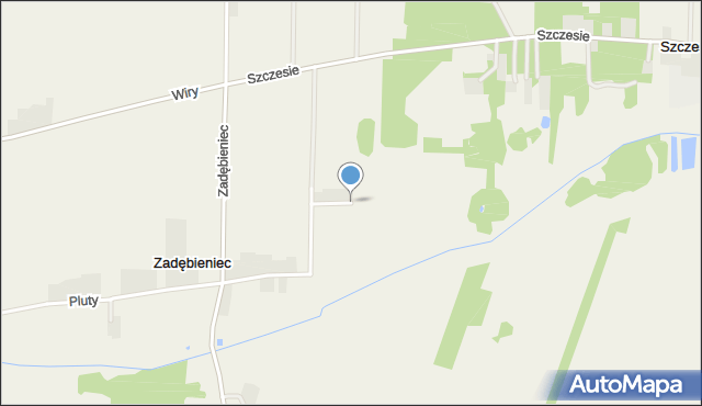 Zadębieniec, Zadębieniec, mapa Zadębieniec