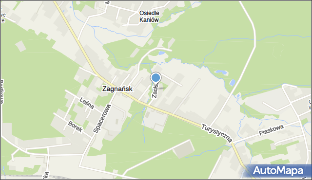 Zagnańsk, Zacisze, mapa Zagnańsk