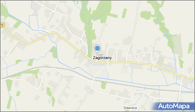 Zagórzany gmina Gorlice, Zagórzany, mapa Zagórzany gmina Gorlice