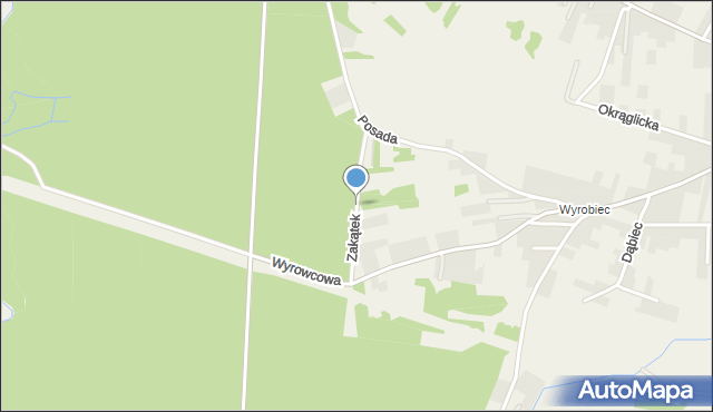 Zagórze gmina Babice, Zakątek, mapa Zagórze gmina Babice