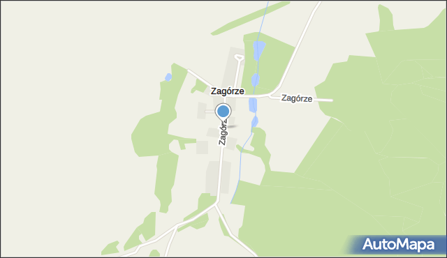 Zagórze gmina Białogard, Zagórze, mapa Zagórze gmina Białogard