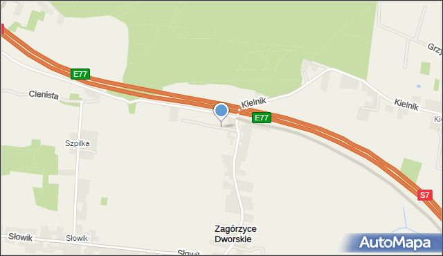 Zagórzyce Dworskie, Zagórzyce Dworskie, mapa Zagórzyce Dworskie