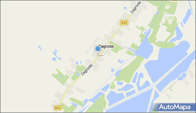 Zagroda gmina Siennica Różana, Zagroda, mapa Zagroda gmina Siennica Różana