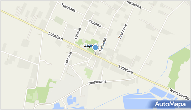 Zagrody gmina Garbów, Zagrody, mapa Zagrody gmina Garbów