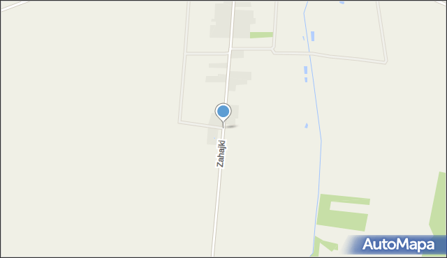 Zahajki gmina Wyryki, Zahajki, mapa Zahajki gmina Wyryki