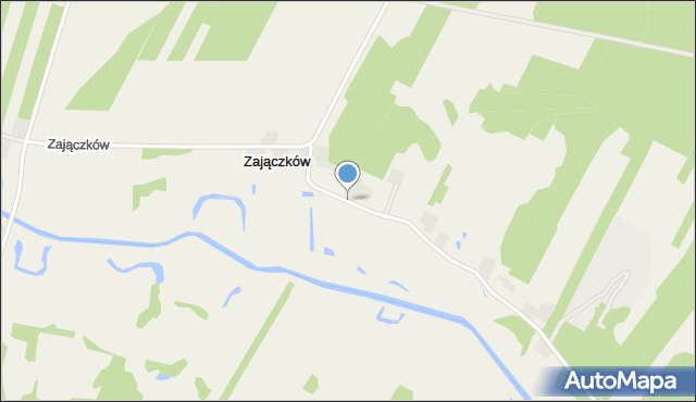 Zajączków gmina Chotcza, Zajączków, mapa Zajączków gmina Chotcza