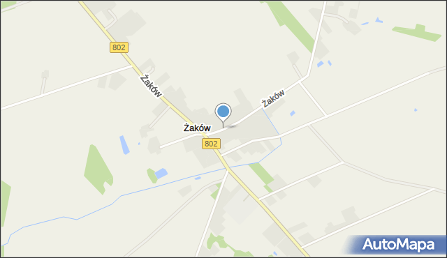 Żaków, Żaków, mapa Żaków