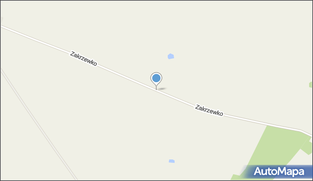 Zakrzewko gmina Kozłowo, Zakrzewko, mapa Zakrzewko gmina Kozłowo