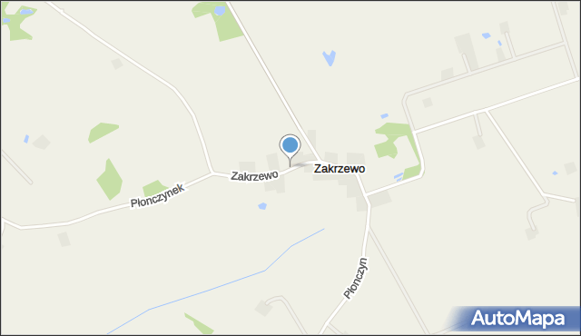 Zakrzewo gmina Wielgie, Zakrzewo, mapa Zakrzewo gmina Wielgie