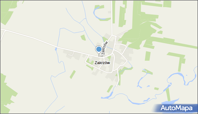 Zakrzów gmina Pińczów, Zakrzów, mapa Zakrzów gmina Pińczów