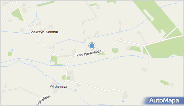 Zakrzyn-Kolonia, Zakrzyn-Kolonia, mapa Zakrzyn-Kolonia