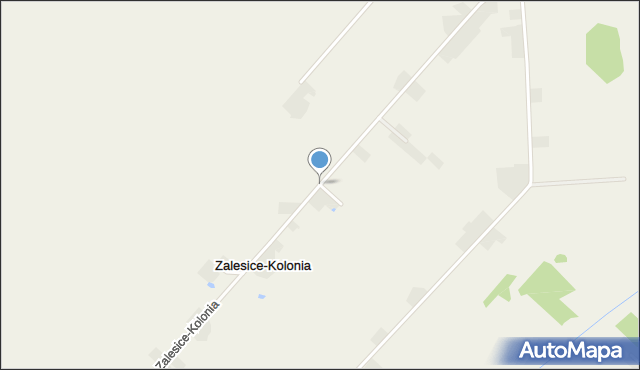 Zalesice-Kolonia gmina Sulejów, Zalesice-Kolonia, mapa Zalesice-Kolonia gmina Sulejów