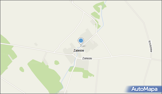 Zalesie gmina Korytnica, Zalesie, mapa Zalesie gmina Korytnica