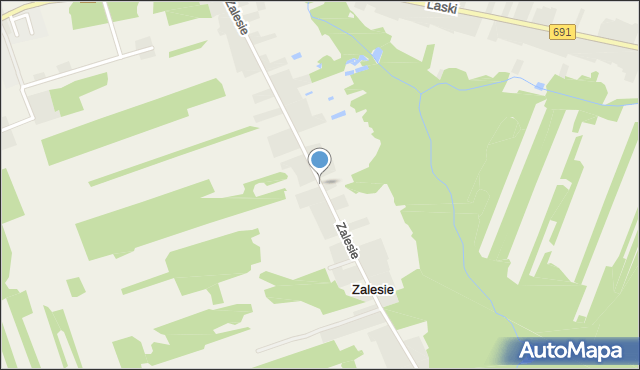 Zalesie gmina Pionki, Zalesie, mapa Zalesie gmina Pionki