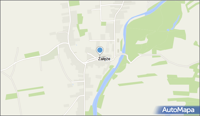 Załęże gmina Osiek Jasielski, Załęże, mapa Załęże gmina Osiek Jasielski