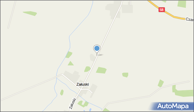 Załuski gmina Szczuczyn, Załuski, mapa Załuski gmina Szczuczyn