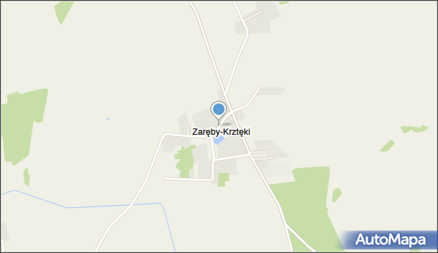 Zaręby-Krztęki, Zaręby-Krztęki, mapa Zaręby-Krztęki