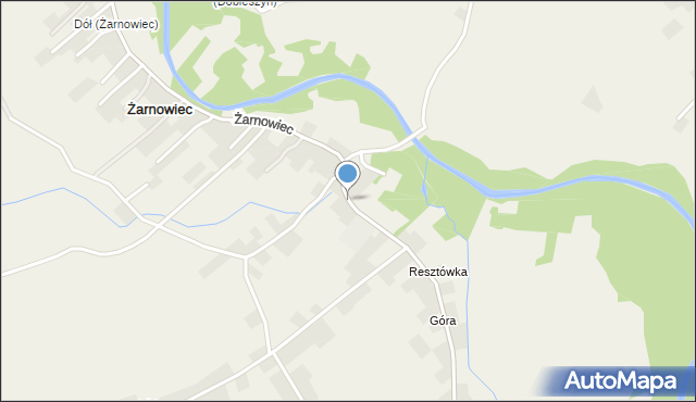 Żarnowiec gmina Jedlicze, Żarnowiec, mapa Żarnowiec gmina Jedlicze