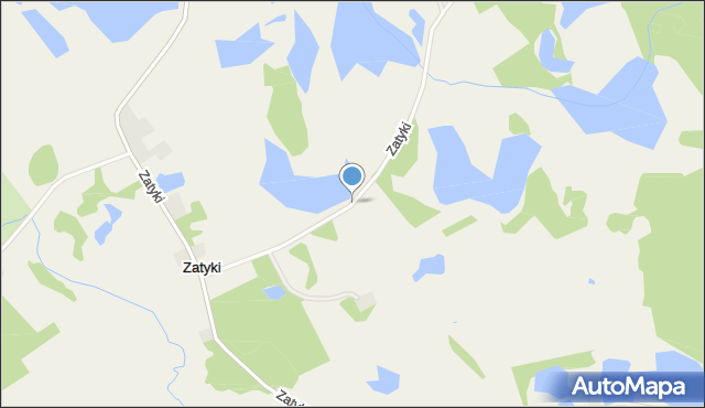 Zatyki gmina Gołdap, Zatyki, mapa Zatyki gmina Gołdap