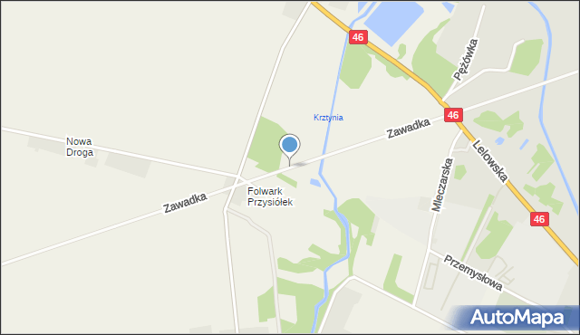 Zawadka gmina Irządze, Zawadka, mapa Zawadka gmina Irządze