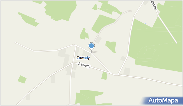 Zawady gmina Pisz, Zawady, mapa Zawady gmina Pisz