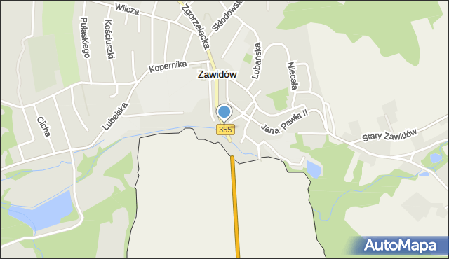 Zawidów, Zawidów-Habartice, mapa Zawidów