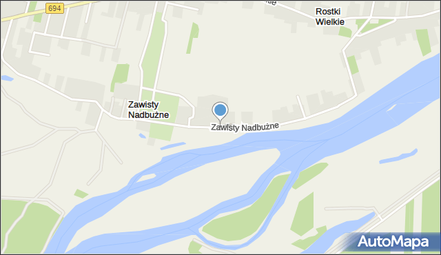 Zawisty Nadbużne, Zawisty Nadbużne, mapa Zawisty Nadbużne