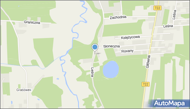 Zawodne, Zawodne, mapa Zawodne