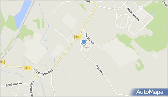 Ziębice, Zawiszy, mapa Ziębice