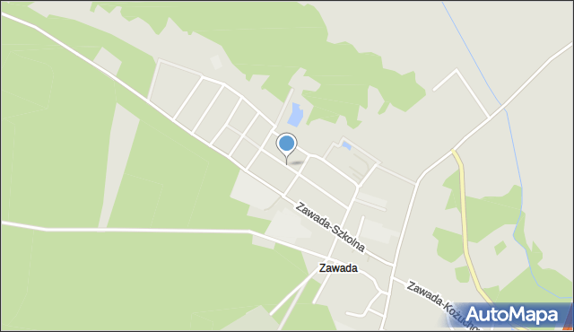 Zielona Góra, Zawada-Osiedlowa, mapa Zielona Góra