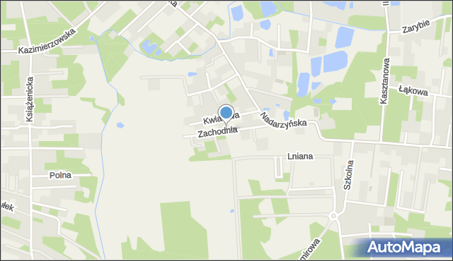 Żółwin gmina Brwinów, Zachodnia, mapa Żółwin gmina Brwinów