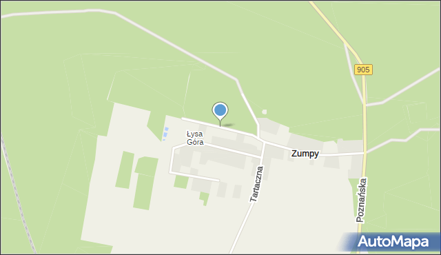 Zumpy, Zaciszna, mapa Zumpy