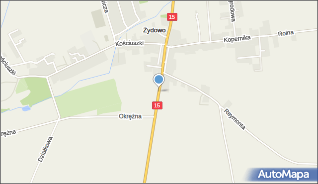 Żydowo gmina Czerniejewo, Zabłockiego Mateusza, ks. mjr., mapa Żydowo gmina Czerniejewo