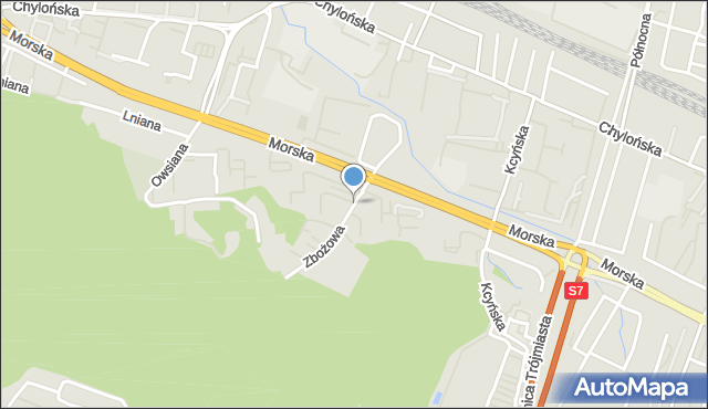 Gdynia, Zbożowa, mapa Gdyni