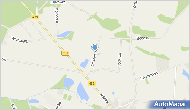 Goszcz, Zbożowa, mapa Goszcz