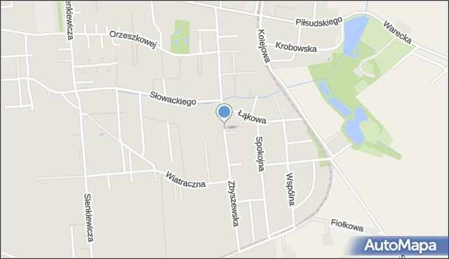 Grójec, Zbyszewska, mapa Grójec