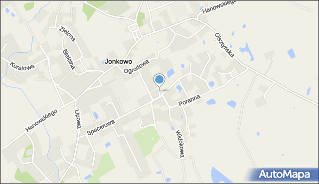 Jonkowo, Zbożowa, mapa Jonkowo