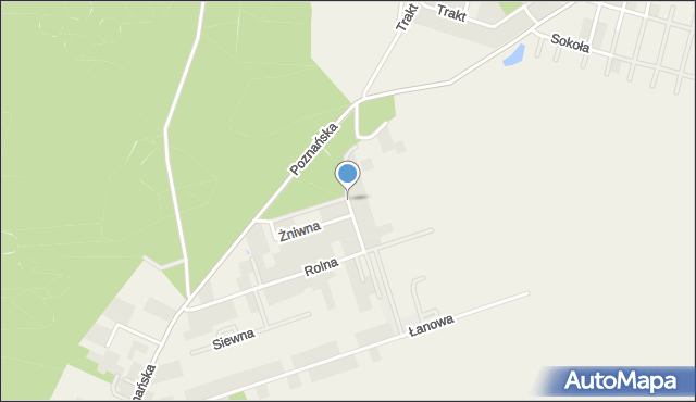 Kicin gmina Czerwonak, Zbożowa, mapa Kicin gmina Czerwonak