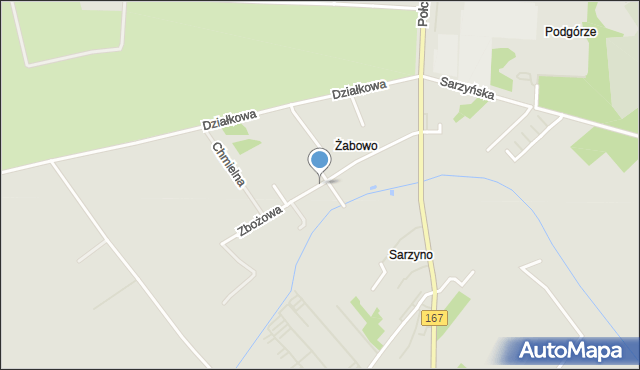 Koszalin, Zbożowa, mapa Koszalina
