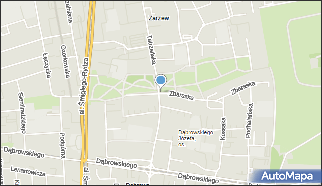 Łódź, Zbaraska, mapa Łodzi