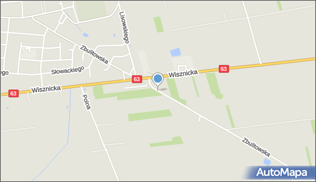 Radzyń Podlaski, Zbulitowska, mapa Radzyń Podlaski