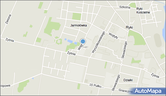 Ryki, Zbożowa, mapa Ryki