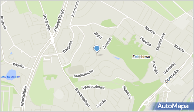 Szczecin, Zbyszka z Bogdańca, mapa Szczecina