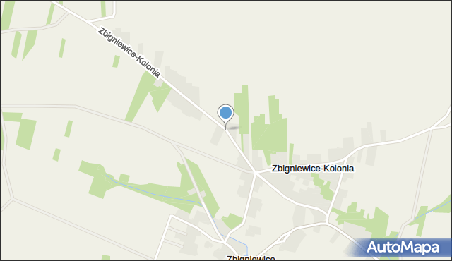 Zbigniewice-Kolonia, Zbigniewice-Kolonia, mapa Zbigniewice-Kolonia